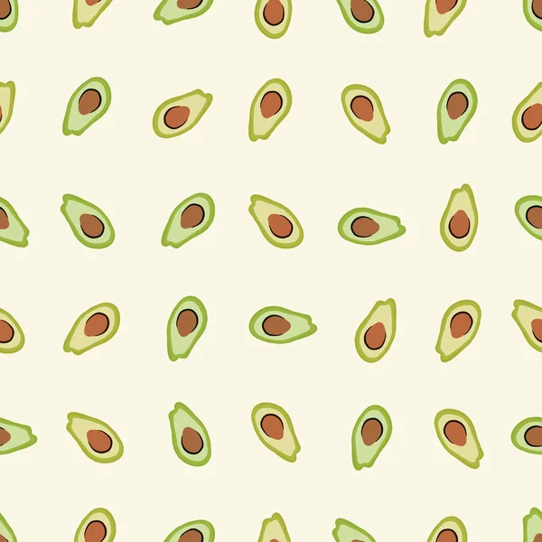 Avocat Avec Fond Couleur Naturelle Motif Conception Tissu Sans Couture — Image vectorielle