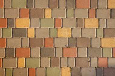 Renkli asfalt dokusu. Mozaik model. Parçayı Kapat.