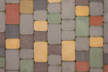 Renkli asfalt dokusu. Mozaik model. Parçayı Kapat.