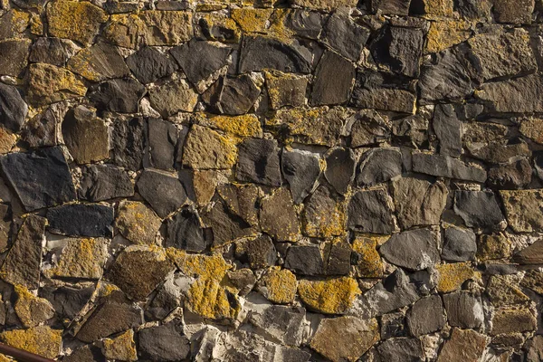 Velha Parede Feita Pedra Textura Fundo Plano Fragmentação — Fotografia de Stock