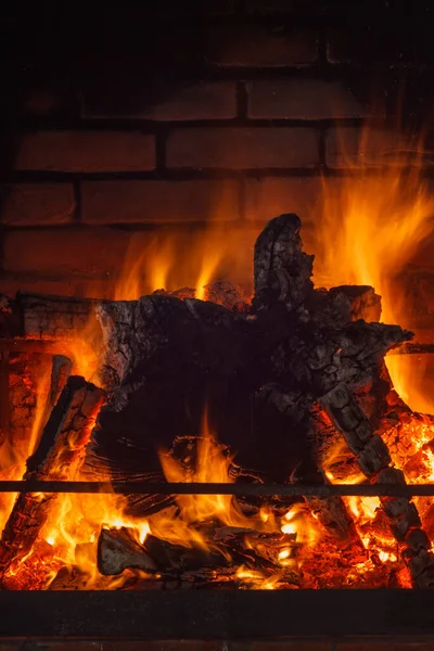 Brennendes Feuer Die Textur Des Feuers Hintergrund — Stockfoto
