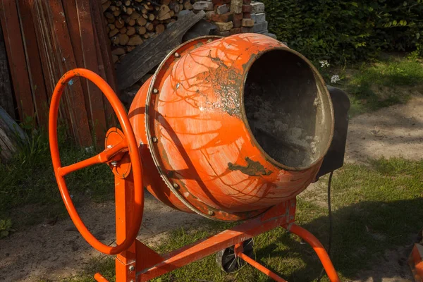 Betonmischer Auf Der Baustelle Zementproduktion — Stockfoto