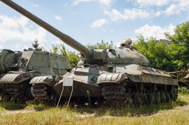 Lutsk, Ukrayna - 11 Ağustos 2019 Sovyet ağır tank T-5