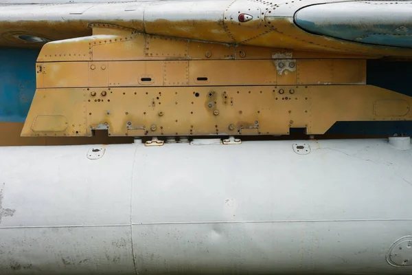 Tanque Combustível Suspenso Numa Aeronave Militar Elementos Design Detalhes Antigo — Fotografia de Stock