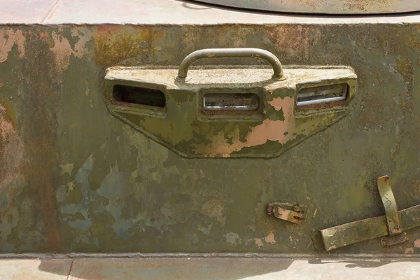 Details Van Oude Sovjet Gepantserde Personeelsdrager Militair Groen Camouflage Metalen — Stockfoto