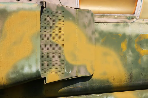 Detail Van Een Oud Camouflage Oppervlak Met Geschaafde Verf Een — Stockfoto