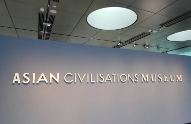 Singapur - 15 Kasım 2018: Asian Civilisations Museum. Asian Civilisations Museum pan-Asya kültürleri ve 1997 yılında kurulan uygarlıklar uzmanlaşmış.