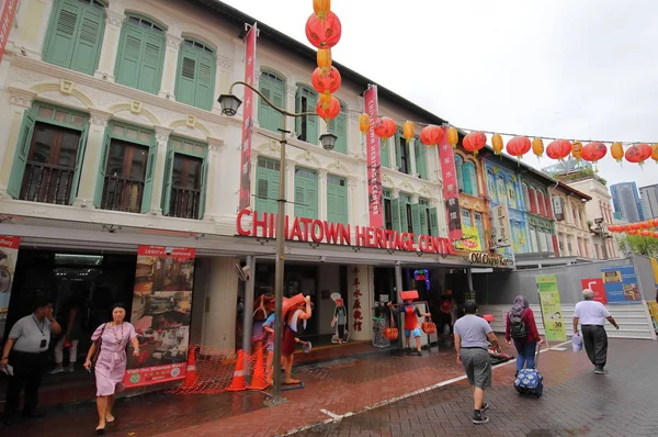 Singapur Noviembre 2018 Personas Identificadas Visitan Chinatown Heritage Centre Singapur —  Fotos de Stock