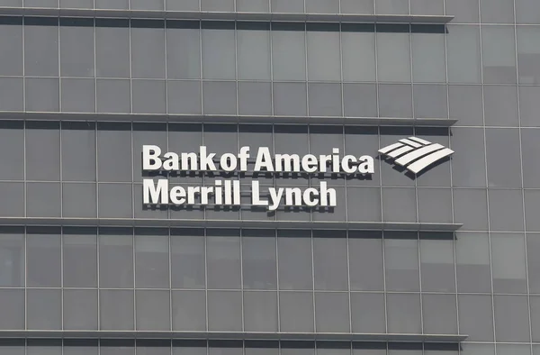 Σιγκαπούρη Νοεμβρίου 2018 Τράπεζα Της America Merrill Lynch Λογότυπο — Φωτογραφία Αρχείου