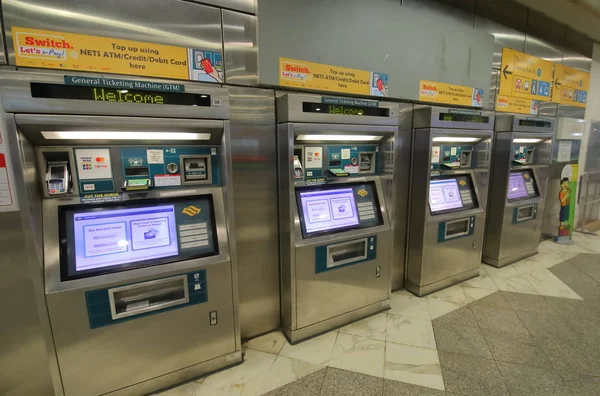 Сингапур Ноября 2018 Года Билетный Автомат Станции Метро Mrt Сингапуре — стоковое фото