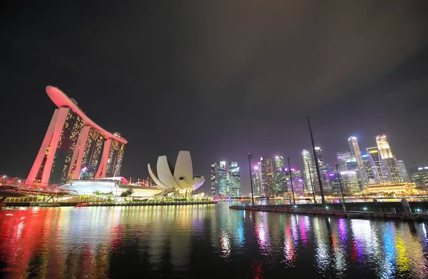 Singapore Night Downtown Cityscape — Stock Photo, Image