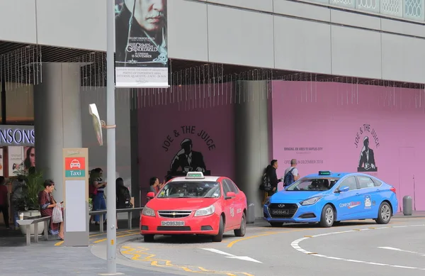 Singapore Novembre 2018 Persone Non Identificate Viaggiano Taxi Nel Centro — Foto Stock