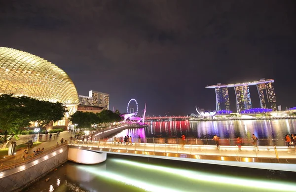 Singapore Downtown Night Cityscape — Stock Photo, Image