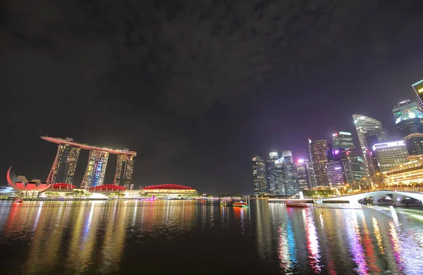 Singapore Downtown Night Cityscape — Stock Photo, Image