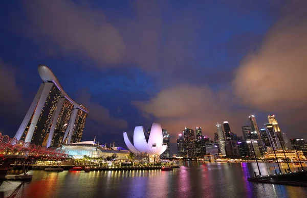 Singapore Downtown Waterfront Cityscape — Stock Photo, Image