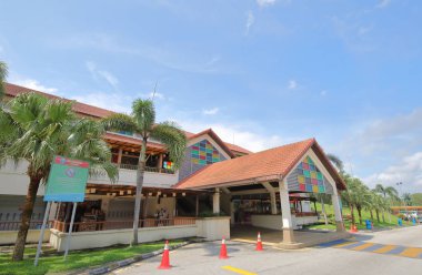 Johor Bahru Malezya - 19 Kasım 2018: Malezya 'nın kuzeyindeki Kawasan Rehat karayolu servis alanı.