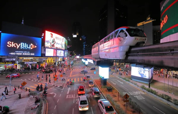 Kuala Lumpur Malaysia November 2018 Bukit Bintang Cityscape Monorail Kuala — Stock Photo, Image