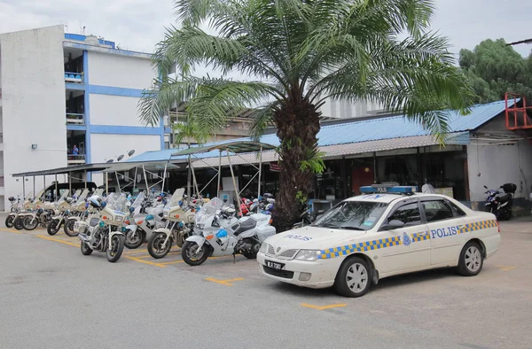 Kuala Lumpur Malaysia Ноября 2018 Года Полицейский Мотоцикл Автомобиль Припаркованы — стоковое фото