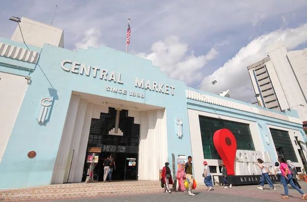 Kuala Lumpur Malaysia November 2018 Unidentified People Visit Central Market — Stock Photo, Image