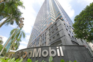 KUALA LUMPUR MALAYSIA - NOVEMBER 22, 2018: Exsxon mobil oil company in Kuala Lumpur Malaysia
