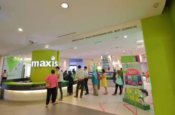 Куала Лумпур Малайзия Ноября 2018 Года Неизвестные Посетили Магазин Maxis — стоковое фото