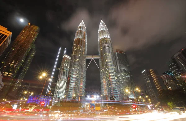 Kuala Lumpur Gece Cityscape Malezya — Stok fotoğraf