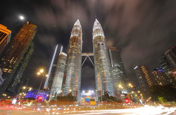 Kuala Lumpur Nacht Stadtbild Malaysia — Stockfoto