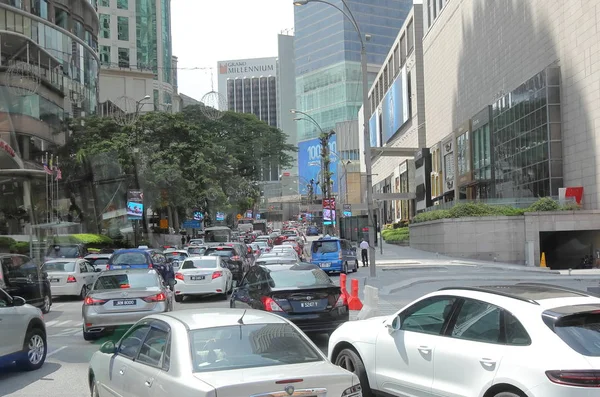 Kuala Lumpur Malaysia November 2018 Heavy Traffic Jam Bukit Bintang — Stok fotoğraf