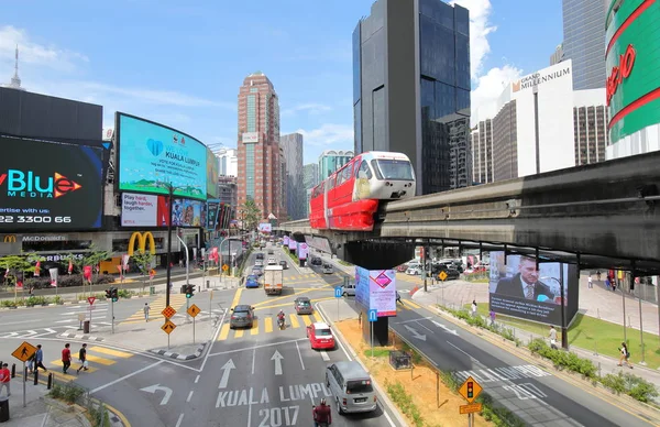 Kuala Lumpur Malaysia November 2018 Monorail Run Bukit Bintang Kuala — стокове фото