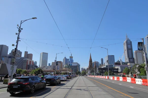 Melbourne Australia November 2018 Heavy Traffic City Centre Downtown Melbourne — Stock Photo, Image
