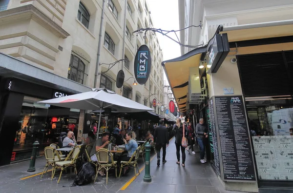 Melbourne Australia Noviembre 2018 Gente Identificada Cenan Calle Degraves Melbourne — Foto de Stock