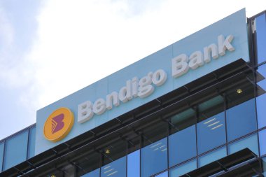 Melbourne Avustralya - 30 Kasım 2018: Bendigo banka Avustralya