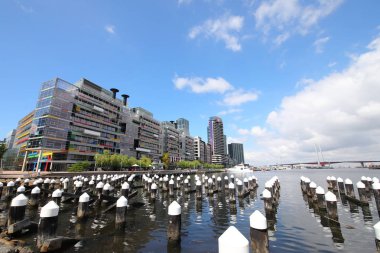 Docklands Cityscape Melbourne Avustralya