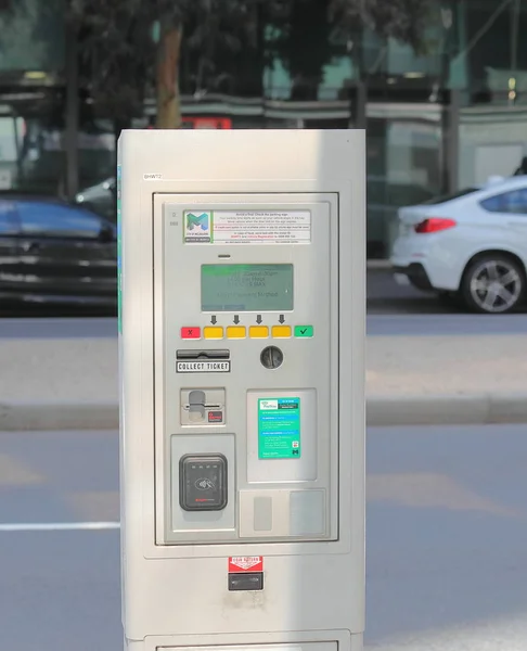 Melbourne Austrálie Listopadu 2018 Auto Parkovací Automat Australském Melbourne — Stock fotografie