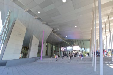 Melbourne Avustralya - 30 Kasım 2018: Kimliği belirsiz kişi ziyaret Kongre ve Sergi Sarayı Melbourne Avustralya