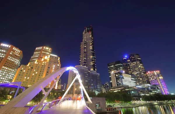 Night Cityscape Melbourne Australia — Stock Photo, Image