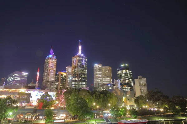 Night Cityscape Melbourne Australia — Stock Photo, Image