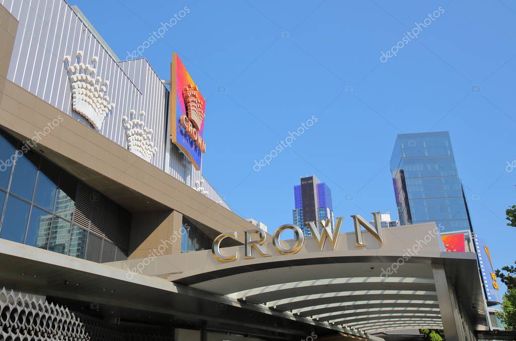 MELBOURNE AUSTRALIA - NOVEMBER 30, 2018: Crown Casino in Melbourne Australia.