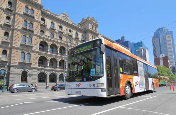Melbourne Australia Dezember 2018 Öffentliche Busfahrt Durch Die Mitte Von — Stockfoto