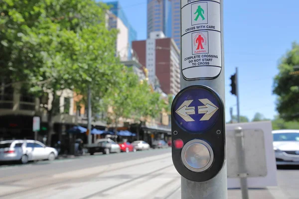 Pedestrian Crossing Melbourne Australia — Stock Photo, Image
