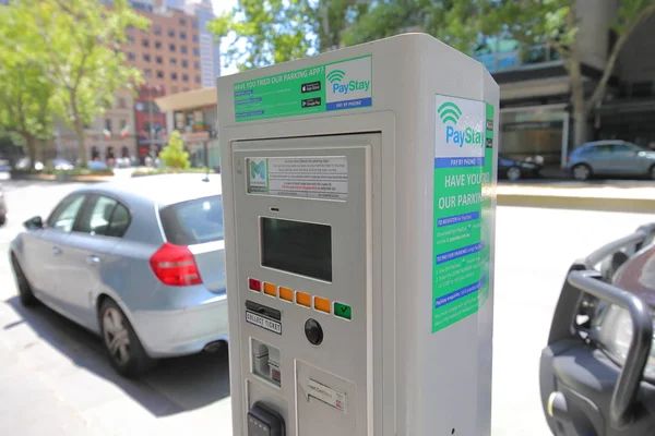 Melbourne Australia December 2018 Parking Meter Ticket Vending Melbourne Australia — Stock Photo, Image