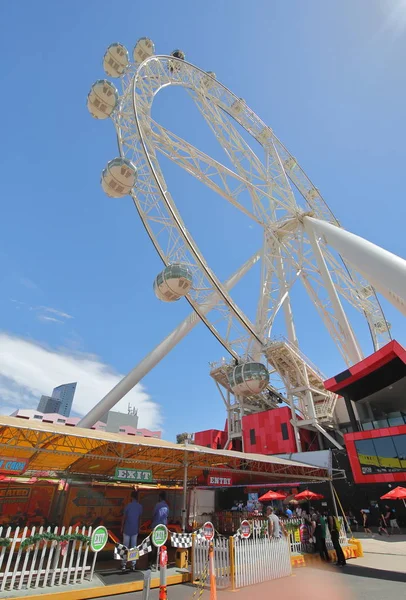 Melbourne Australia Diciembre 2018 Personas Identificadas Visitan Melbourne Star Ferris —  Fotos de Stock