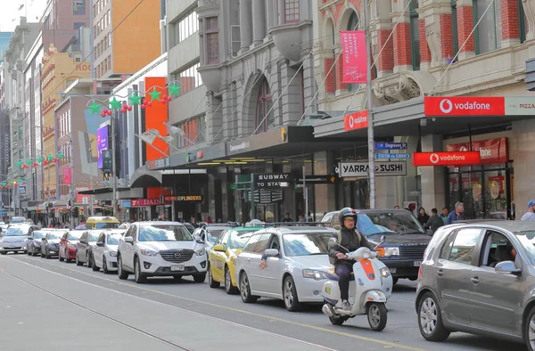 Melbourne Australia December 2018 City Heavy Traffic Jam Melbourne Australia — Stock Photo, Image