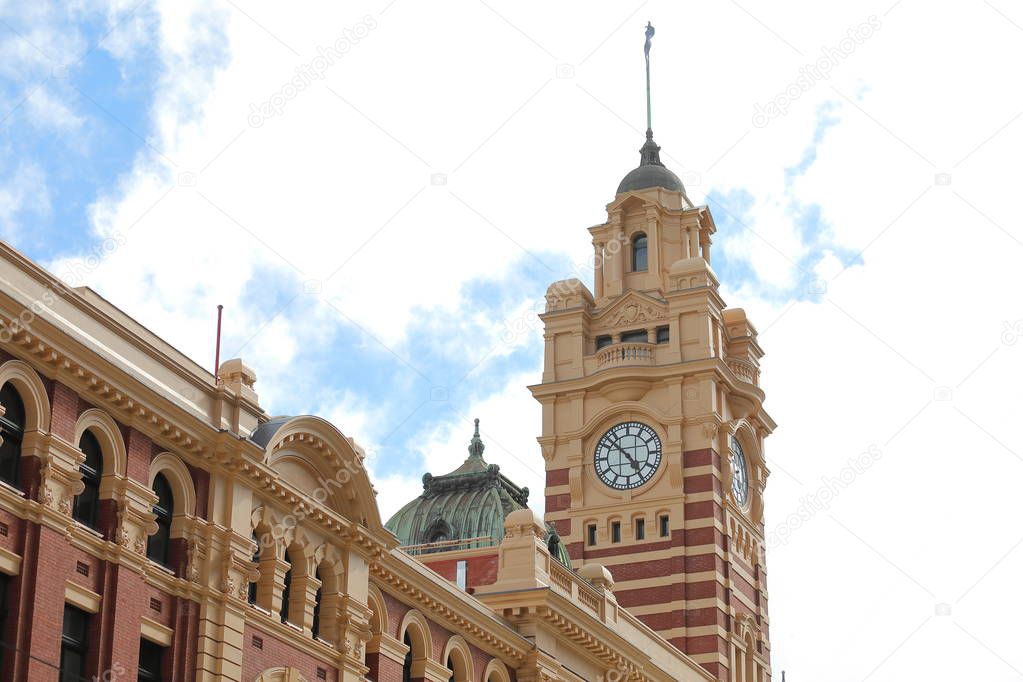 Flinders street train station Melbourne Australia