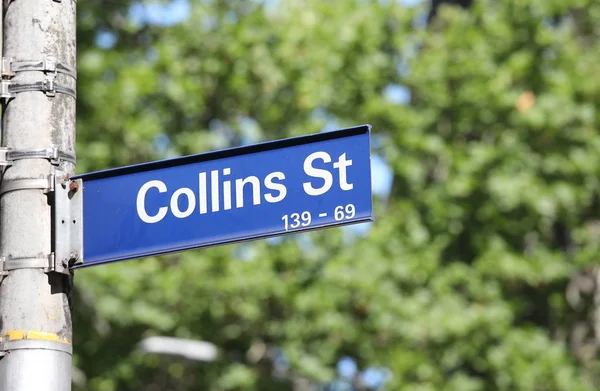 Collins Street Shopping Street Melbourne Australia — Stock Photo, Image