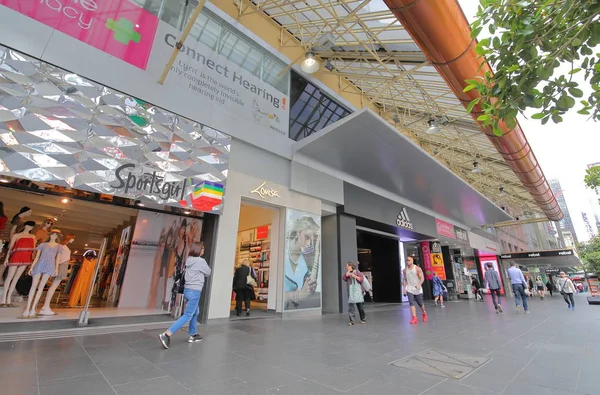 Melbourne Australia December 2018 Oidentifierade Personer Besök Bourke Street Shopping — Stockfoto