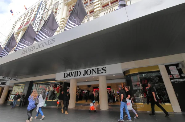 Melbourne Australië December 2018 Niet Geïdentificeerde Mensen Bezoek David Jones — Stockfoto