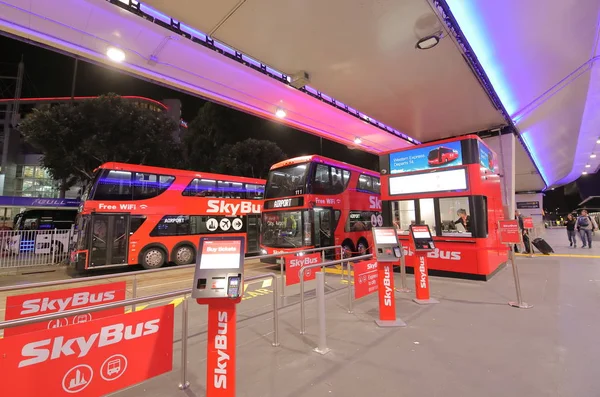 Μελβούρνη Αυστραλία Δεκεμβρίου 2018 Skybus Αεροδρόμιο Υπηρεσία Μεταφοράς Λεωφορείο Στο — Φωτογραφία Αρχείου