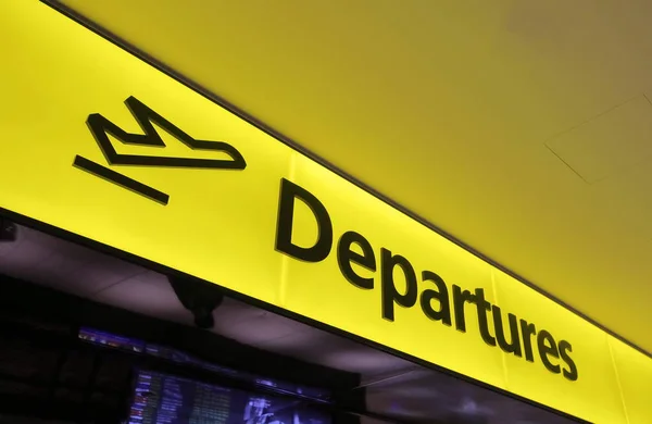 Airport Departure Sign Australia — Stock Photo, Image