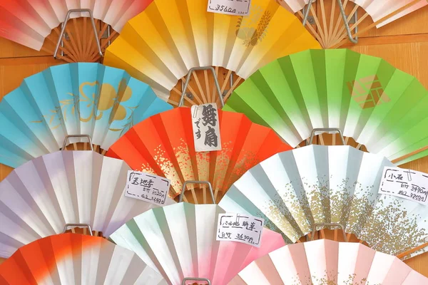 Tokyo Japan December 2018 Japanese Traditional Folding Fan Sold Nakamise — Stock Photo, Image